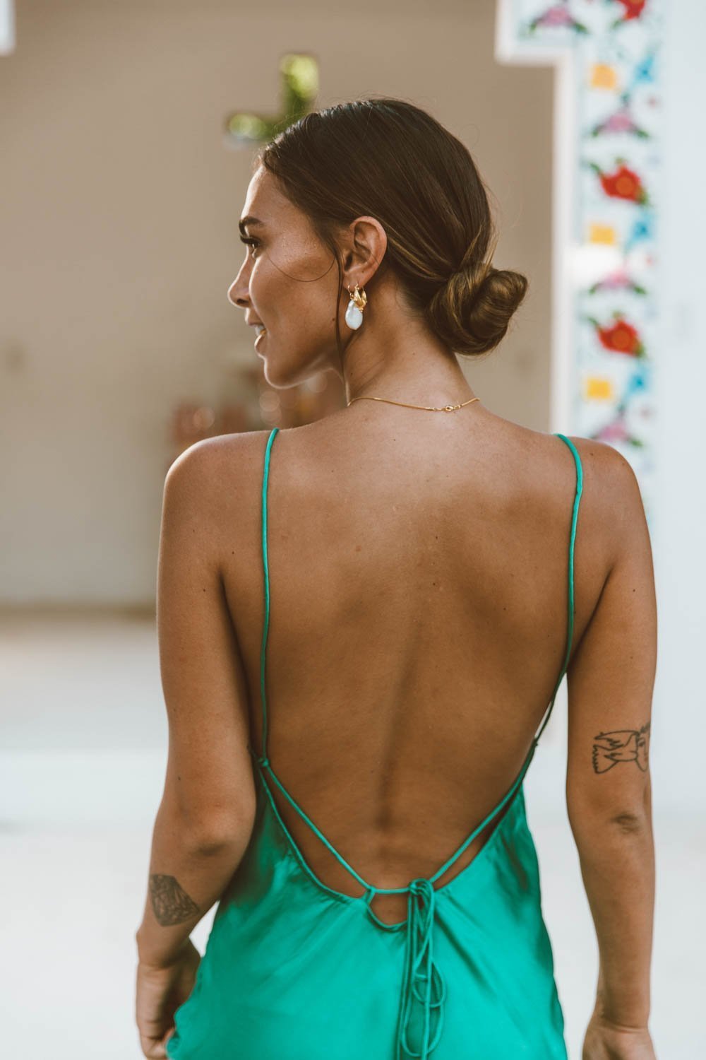 Formal rental Turquoise Lane Slinky Slip Dress Columbia