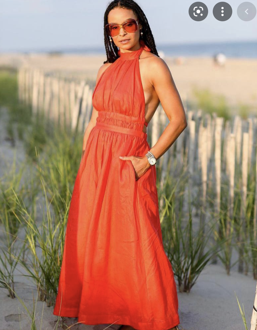 Formal rental Zimmermann Shelly Halter Bow Midi Dress