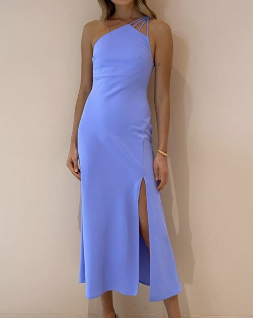 Rental By Johnny By Johnny Ariel Asymmetric Knot Dress Violet