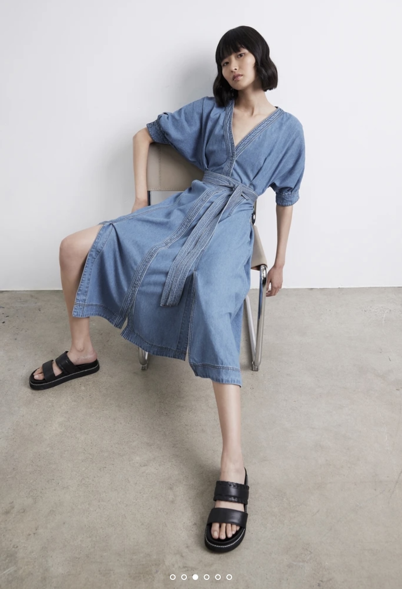 Rental Aje Ennoble Denim Belted Dress