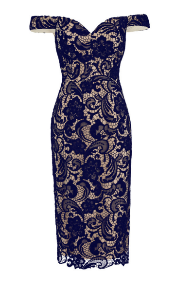 Loan a Love Honor Stella Dress Navy/Nude