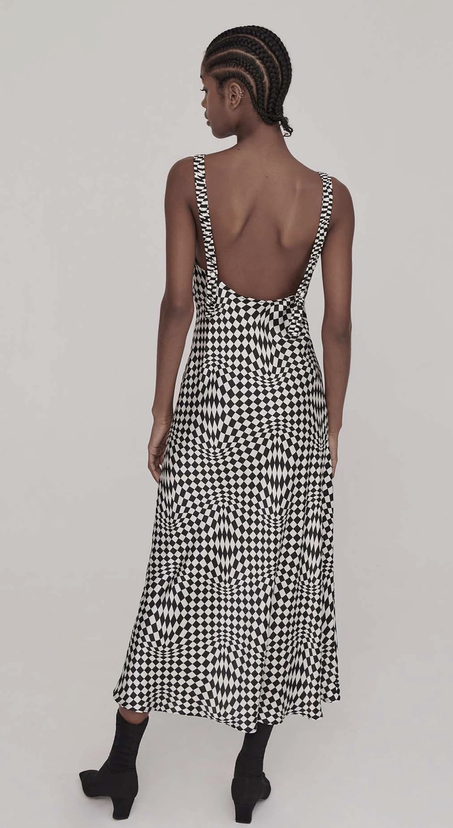 Loan a Silk Laundry Deco Ruched Dress Tessellate