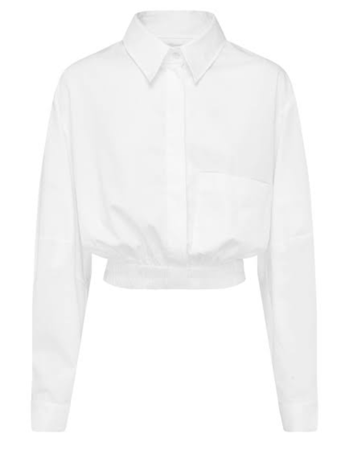 Rental Michael Lo Sordo White Crop Cocoon Shirt
