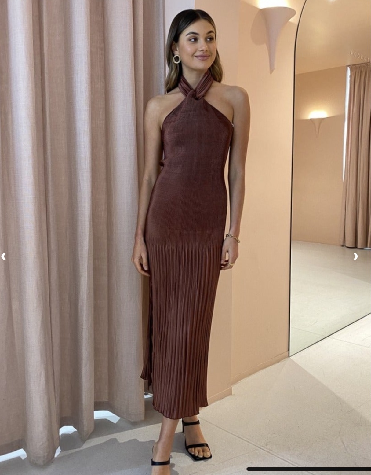 Affordable Lidee Soirée Pleated Halter Gown