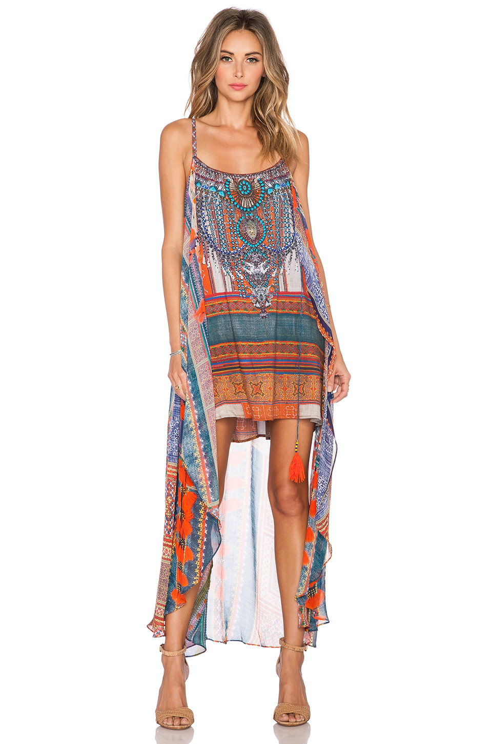 Borrow a Camilla The Indigo Trail Mini Dress W Long Overlay