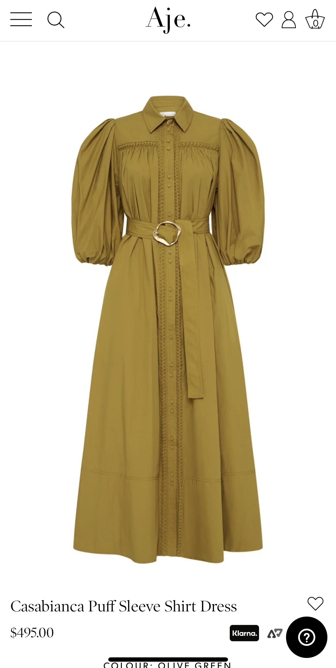 Designer rental Aje Casabianca Puff Sleeve