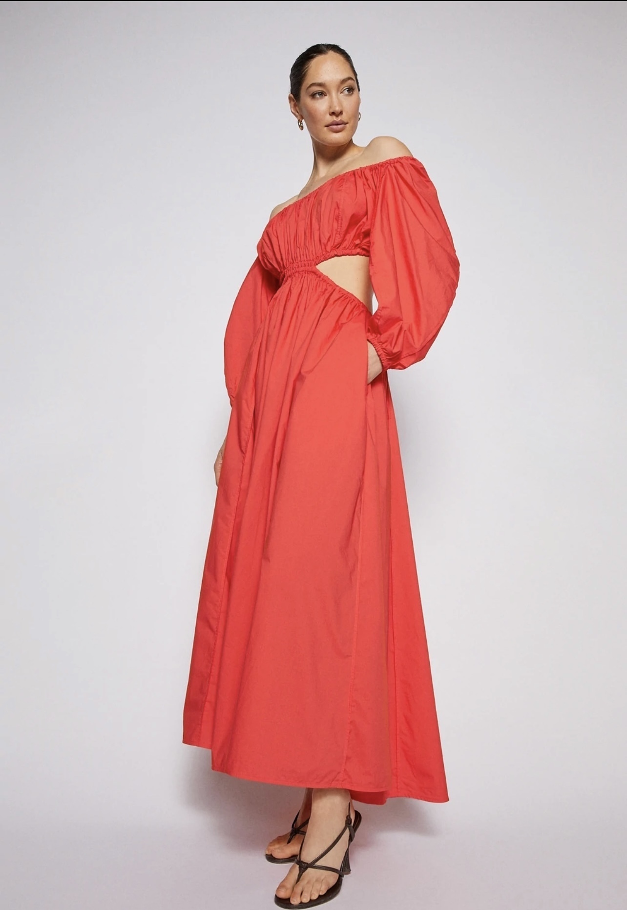 Formal rental Scanlan Theodore Parachute Cotton Gather Dress (Poppy)