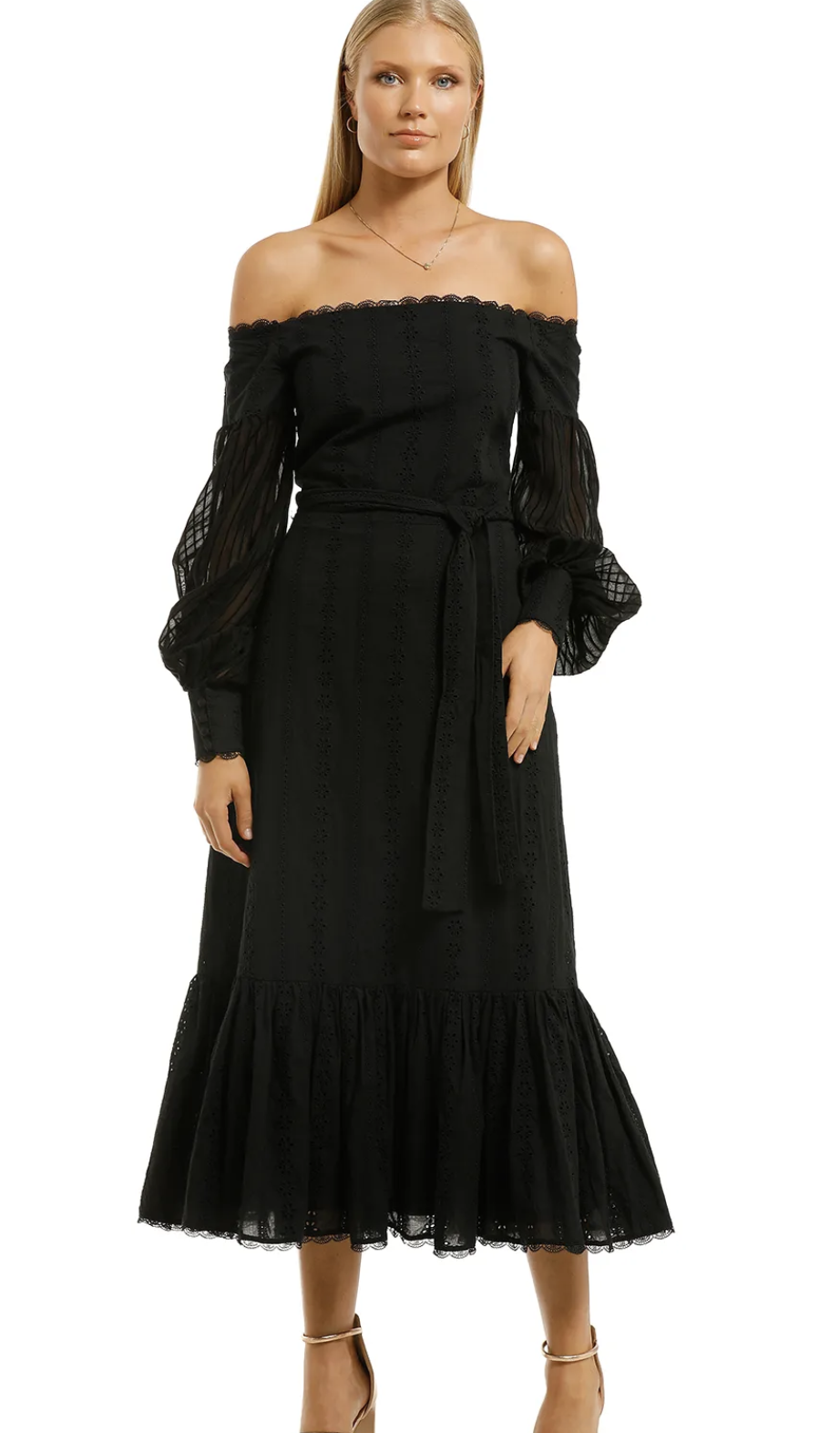 Hire a Stevie May Good Times Midi Dress Black