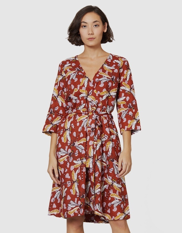 For rent a Gorman Dragon Fly Wrap Dress