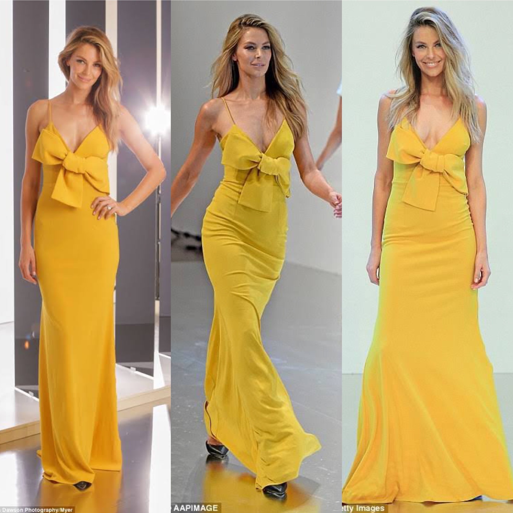Borrow a Alex Perry Anjelita Canary Yellow Maxi Dress