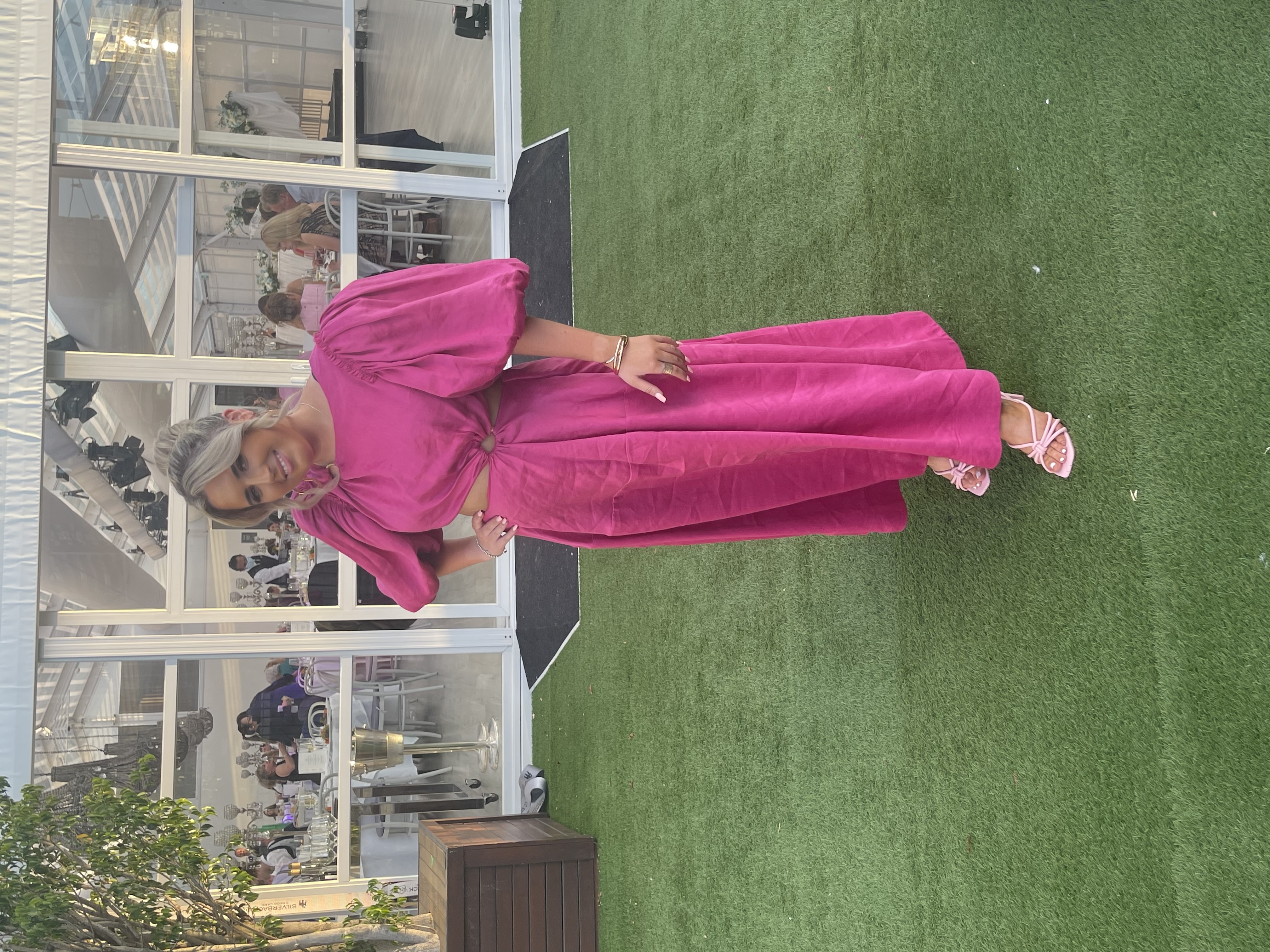 Designer rental Aje Vanades Cut Out Ring Midi Dress