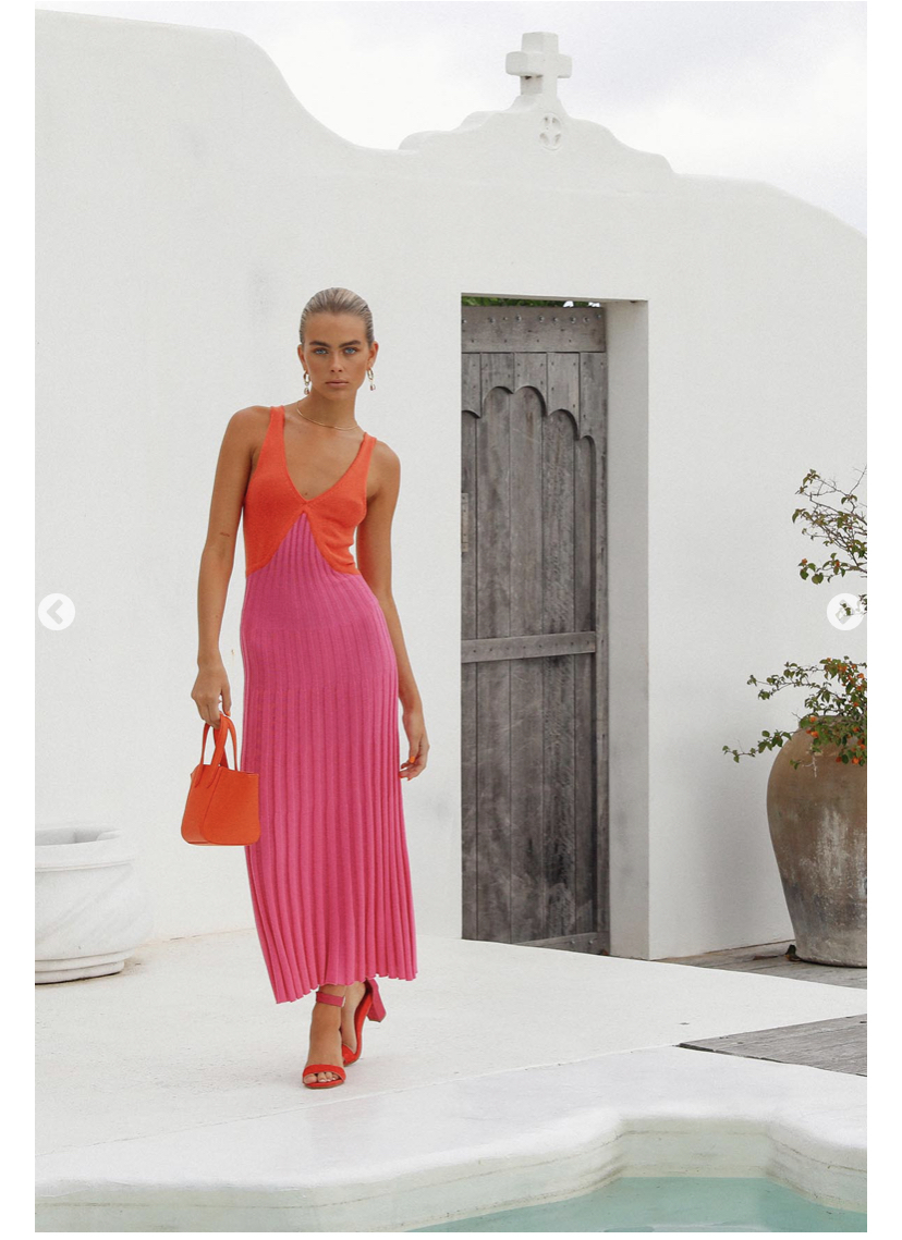 For rent a Andean Collective Tamika Dress Flamingo