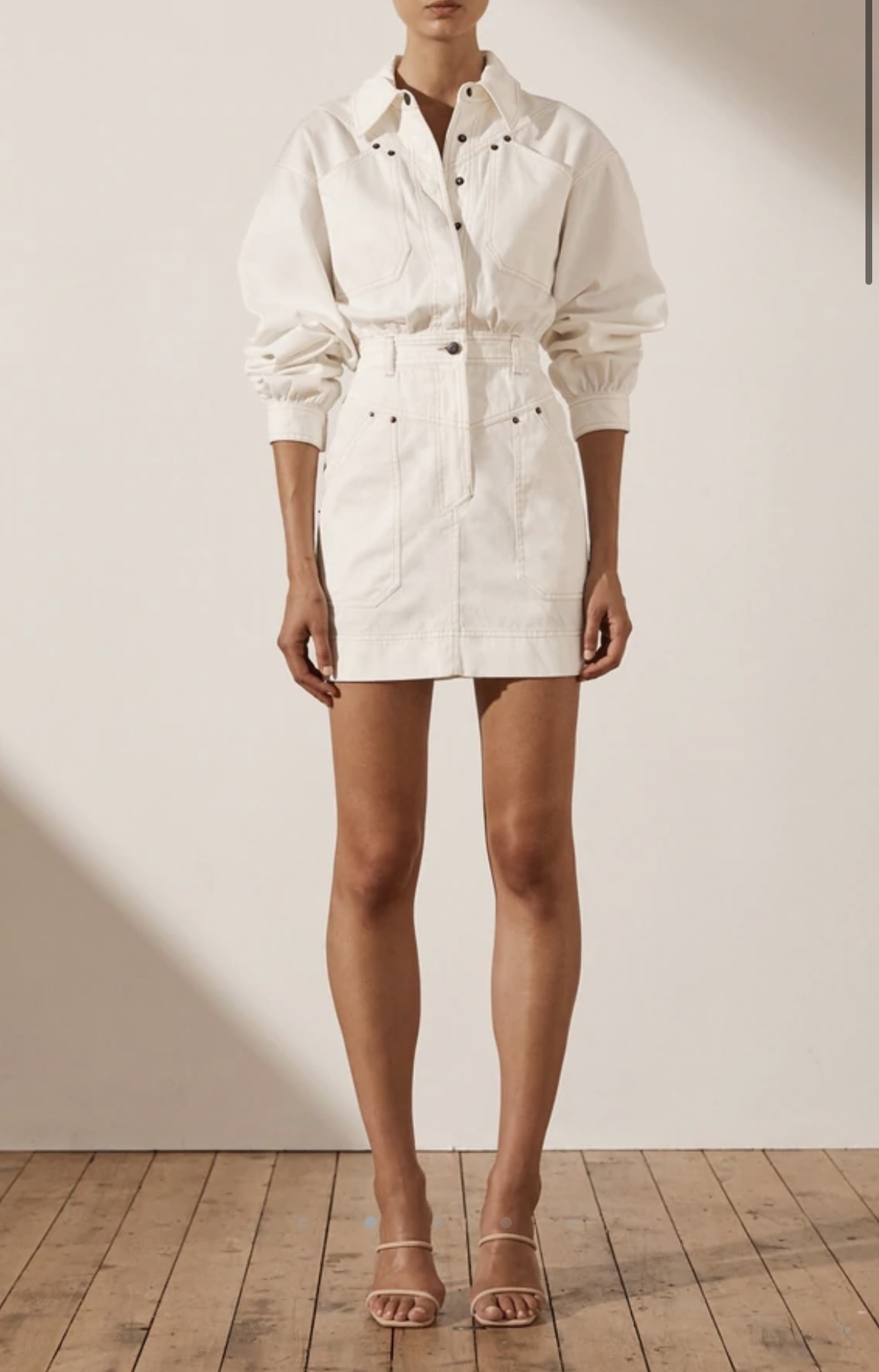 Affordable Shona Joy Chiara Utility Mini Dress Ivory