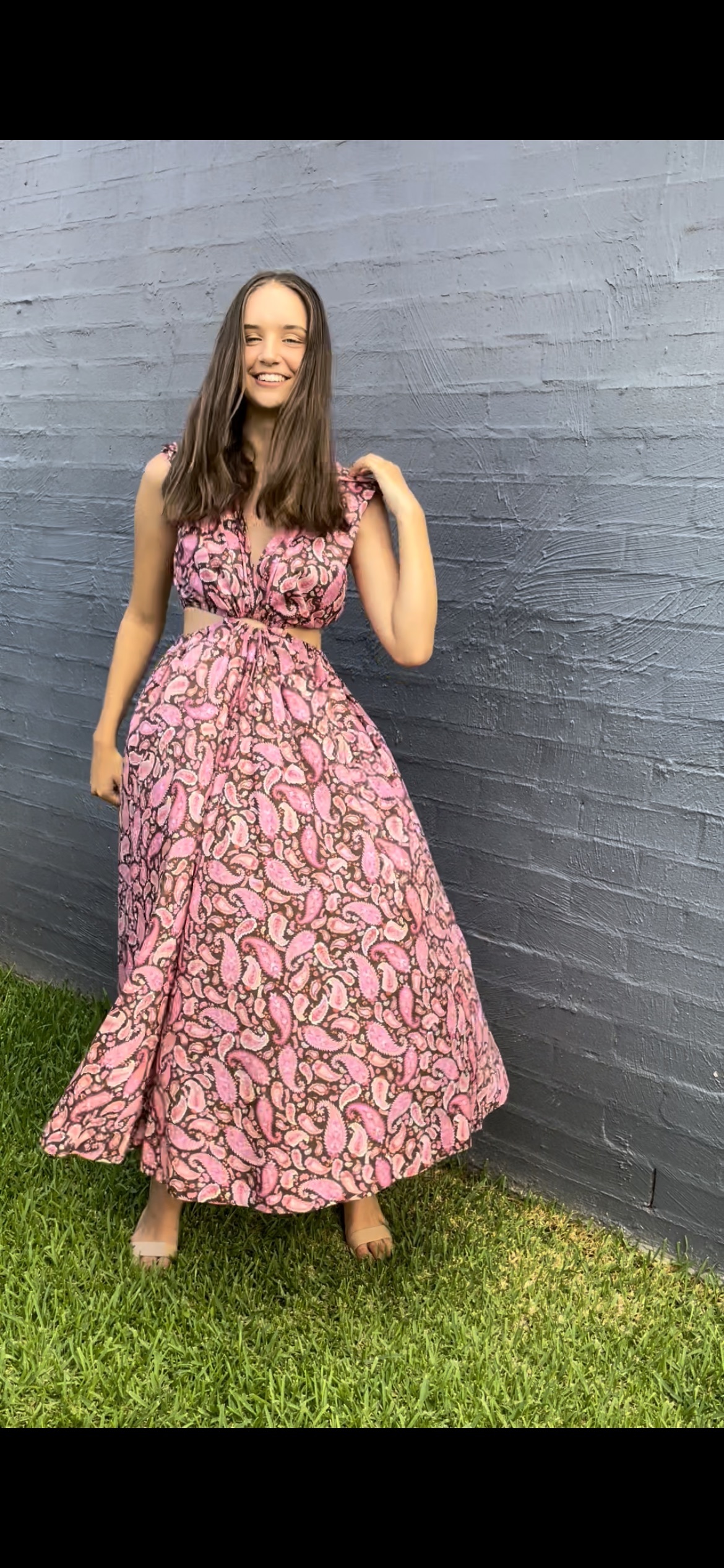 For rent a Scanlan Theodore Cotton Paisley Dress