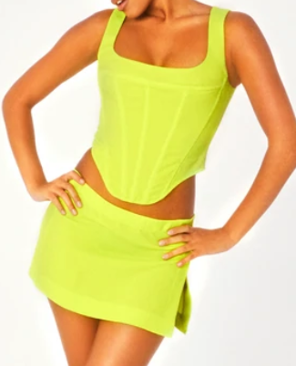 Formal rental Miaou Campbell Corset + Mini Skirt Set