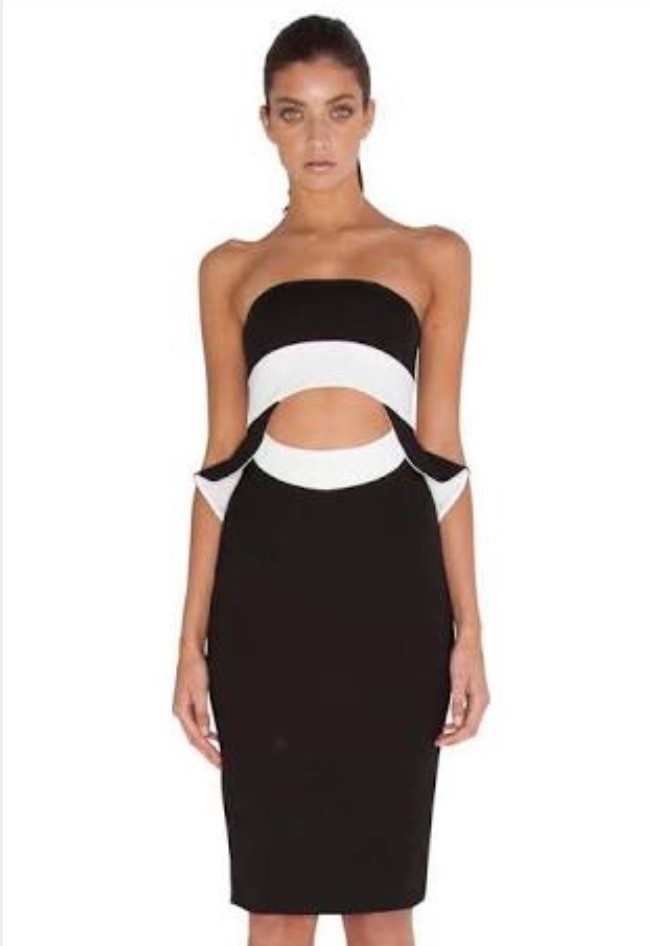 Rental By Johnny Kick Back Strapless Dress