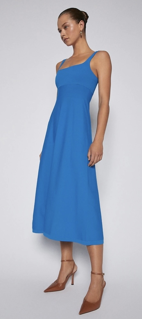 Rent a Scanlan Theodore Crepe Knit Square Neck Dress