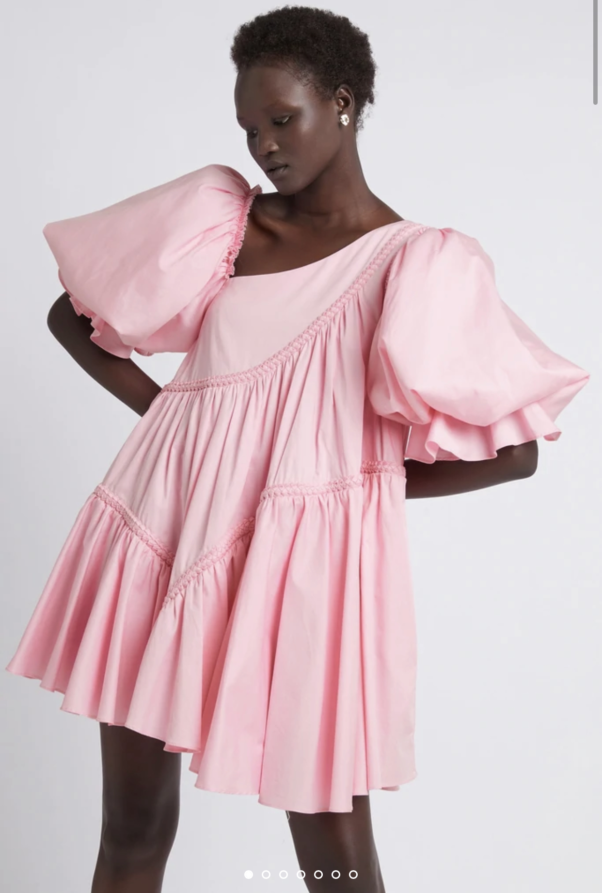 Rental Aje Casabianca Braided Asymmetric Puff Sleeve