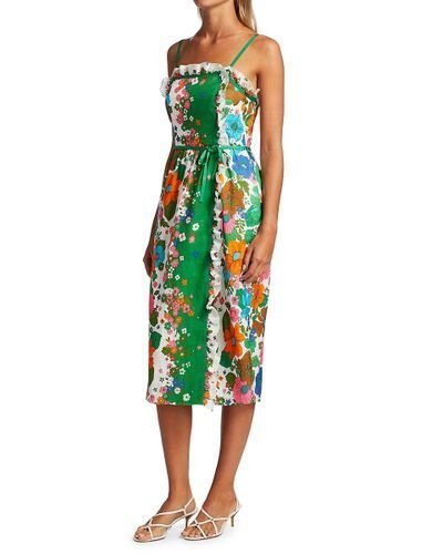 Cheap designer Zimmermann Zimmermann Riders Ruffle Midi Dress