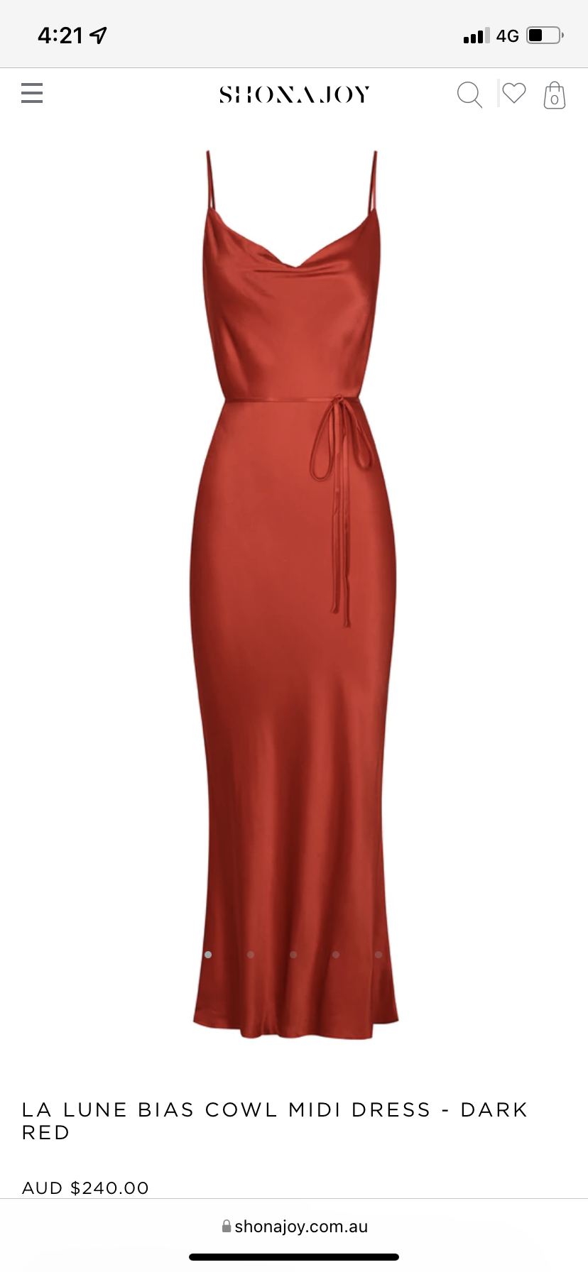 Loan a Shona Joy La Lune Cowl Midi Dress