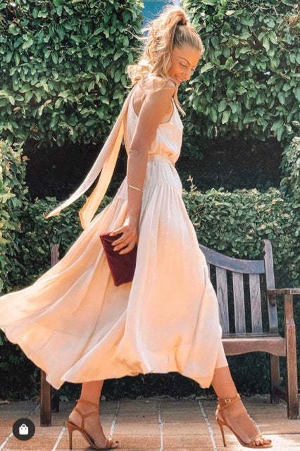 Rent a Zimmermann Bow Silk Satin Swing Maxi Dress