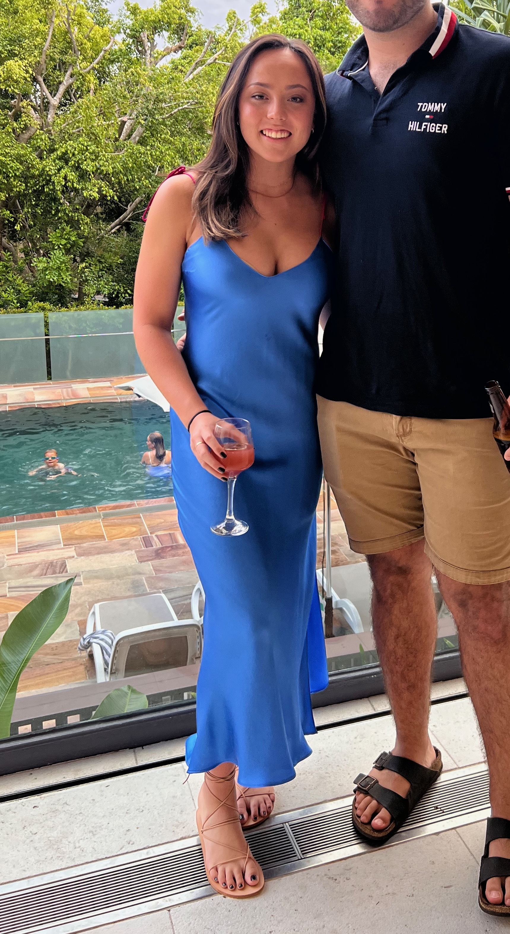 For rent a Dannijo Blue Slip Dress