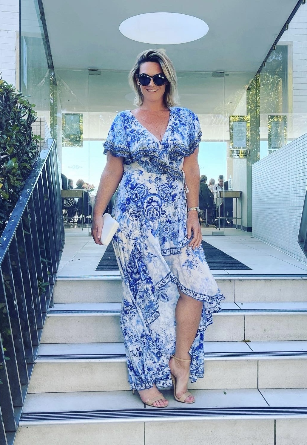 Loan a Camilla High Tea Frill Sleeve Long Dress