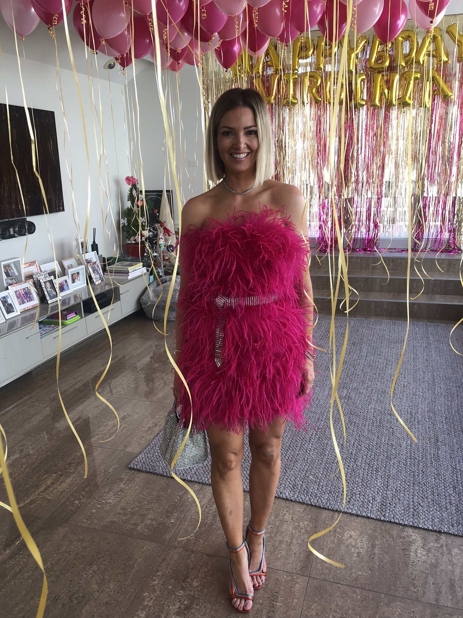 Loan a Lamarque Tirana Mini Dress Hot Pink