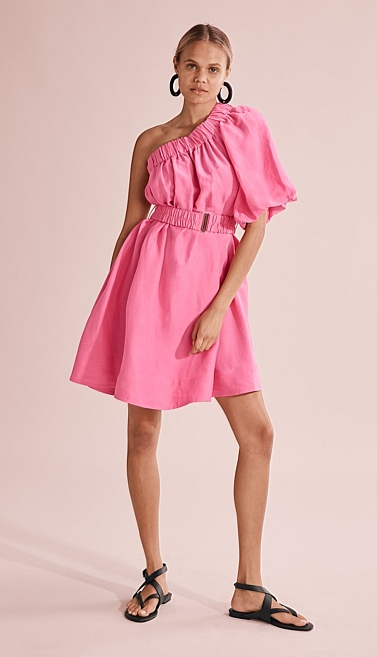 Rental Country Road One Shoulder Bubble Dress