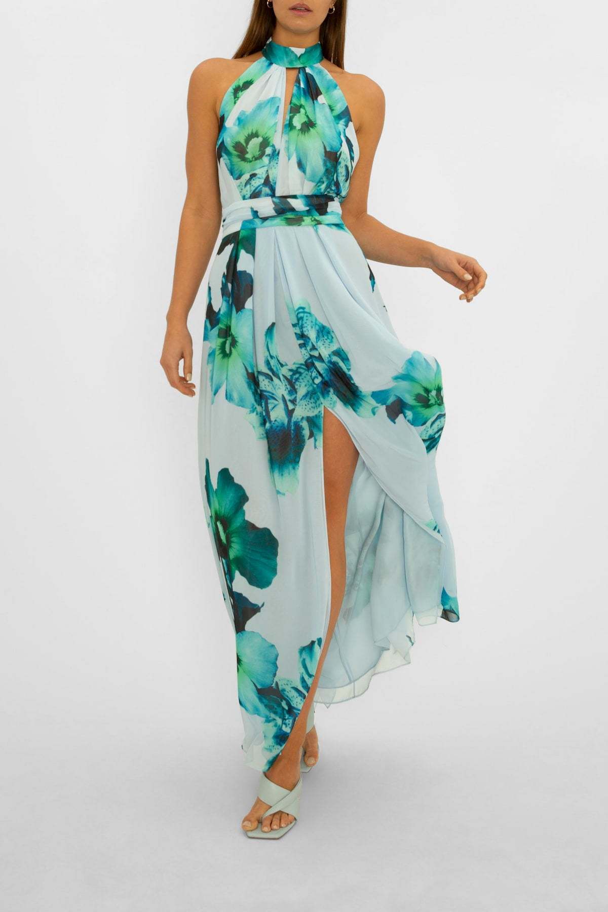 Designer rental Carla Zampatti Blue Mid Summer Night's Dream Gown