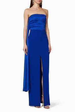 Cheap designer Solace London Solace London Royal Blue Harlow Sash Maxi Dress