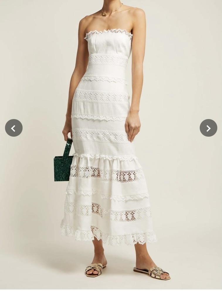 Rental Zimmermann Wayfarer Panelled Strapless Dress