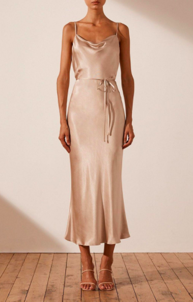 Hire a Shona Joy La Lune Bias Cowl Midi Dress