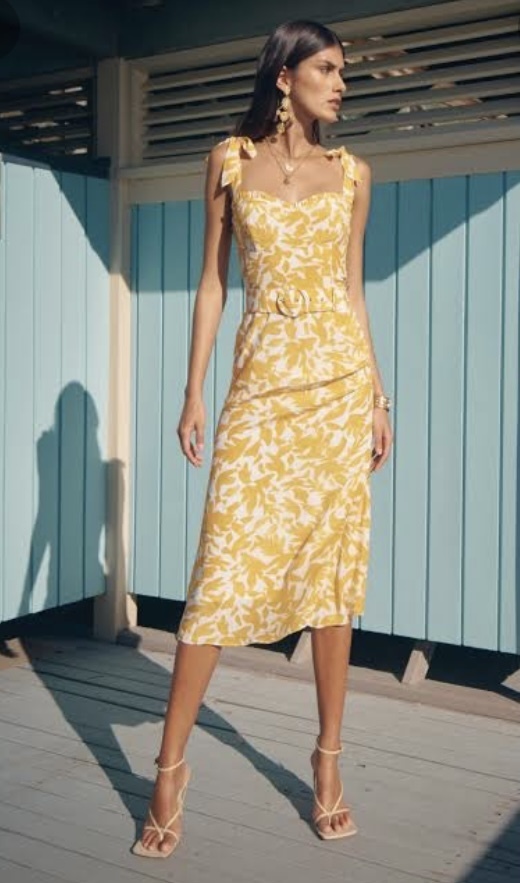 Rent a Rebecca Vallance Limoncello Midi Dress