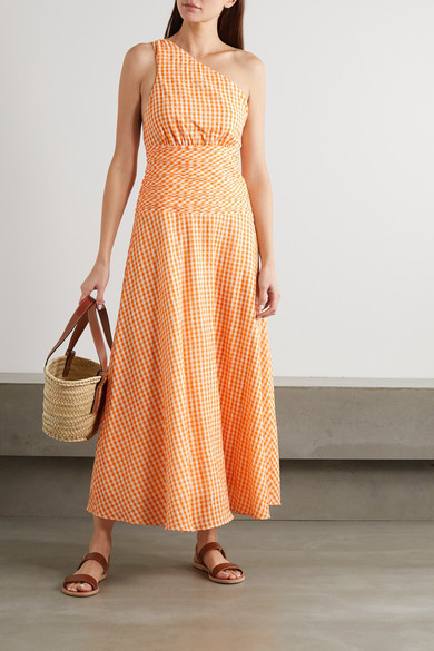 Cheap designer Peony Swimwear Peony Mandarin One Shoulder Midi Dress