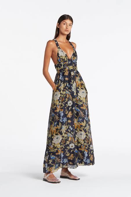 Cheap designer Sir The Label Lillian V Neck Gown