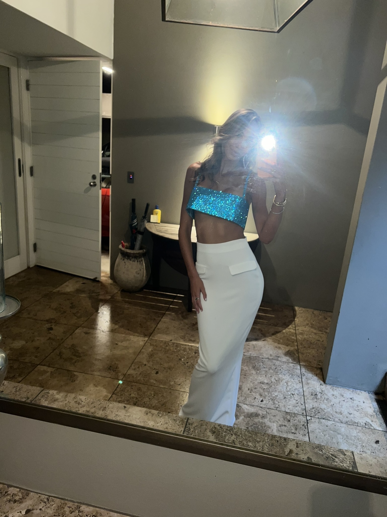 Loan a Nue Charlotte Top Aquamarine