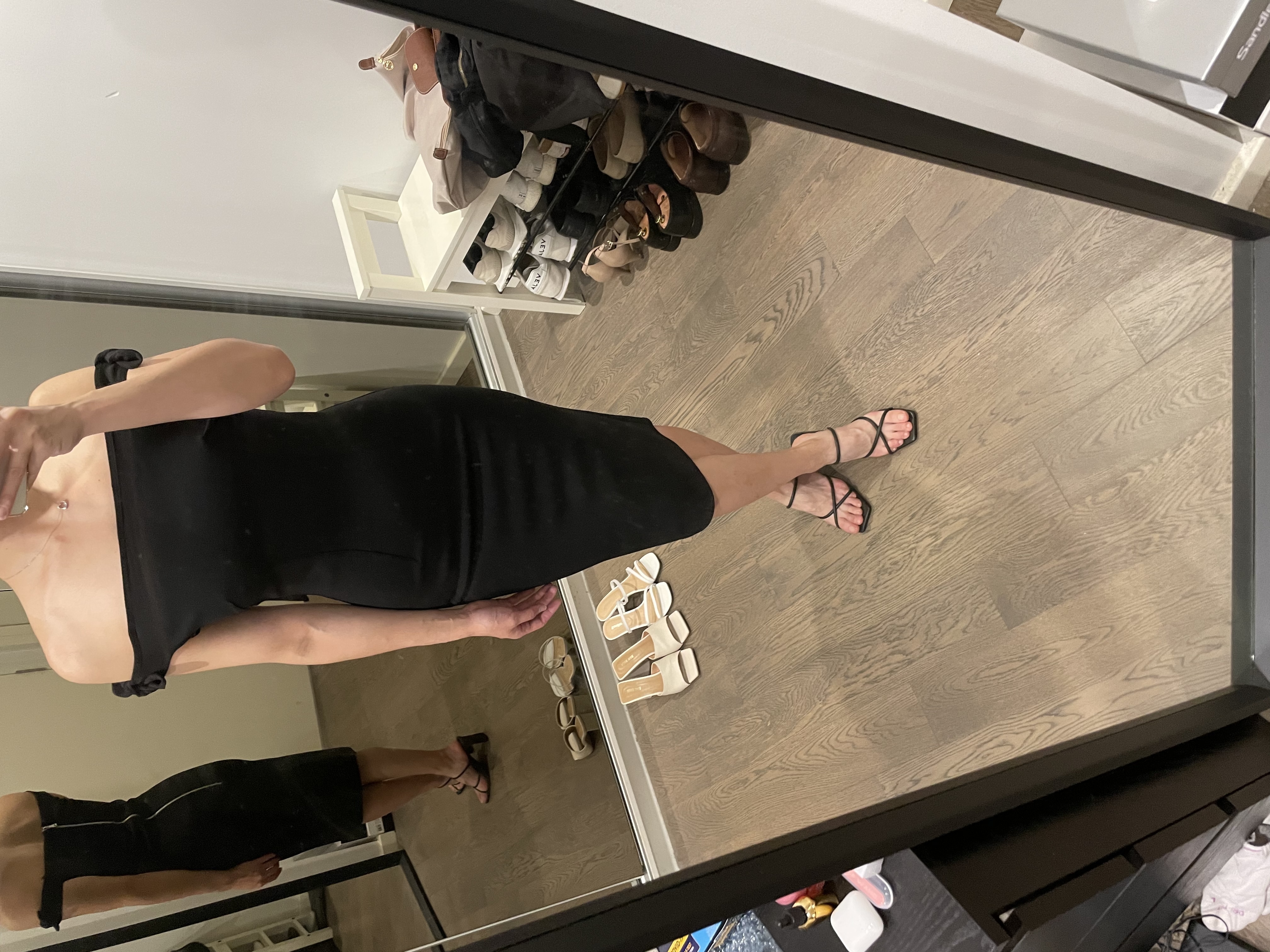 Formal rental By Johnny Black Bare Shoulder Dress