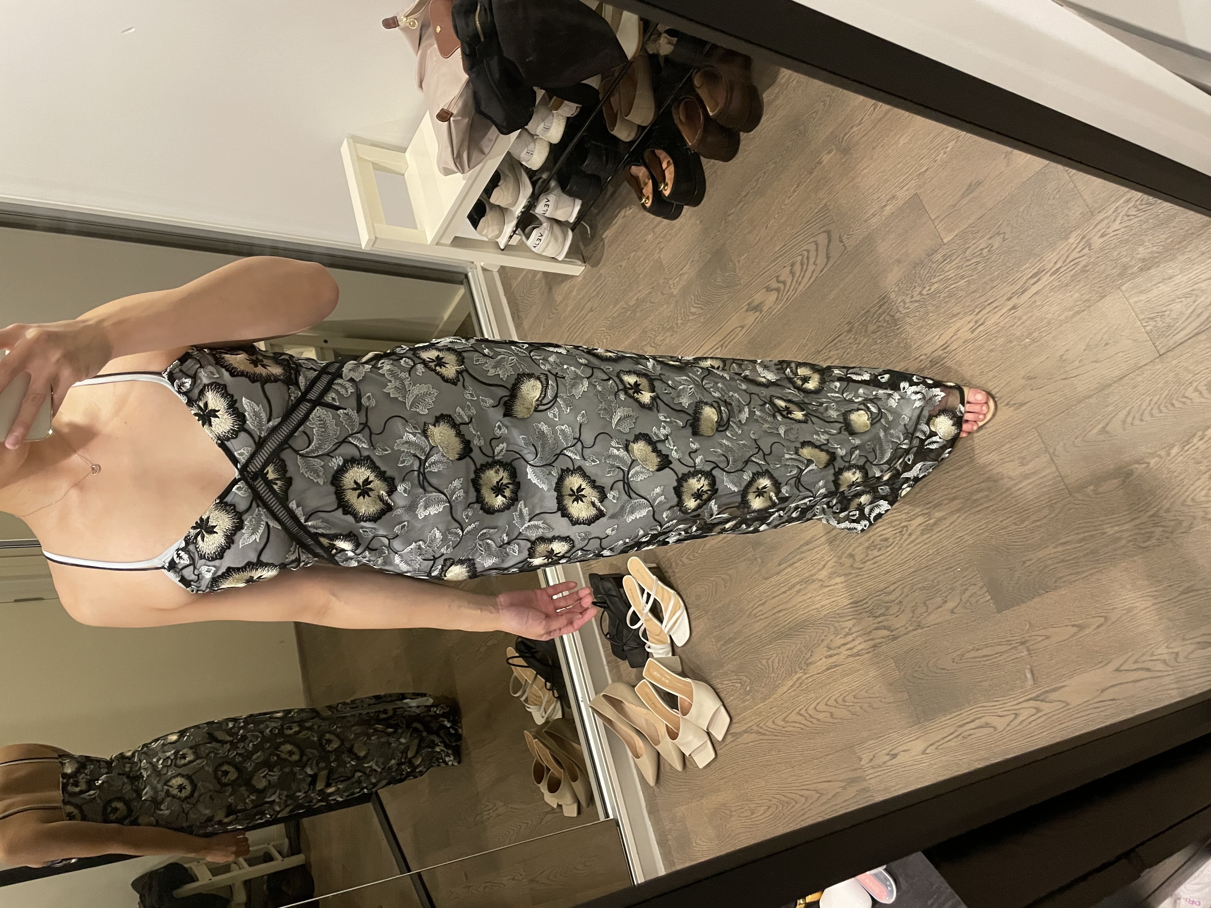 Rental Self Portrait Sophia Maxi Slip Dress