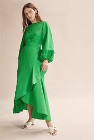 Loan a Country Road Green Ruffle Dress