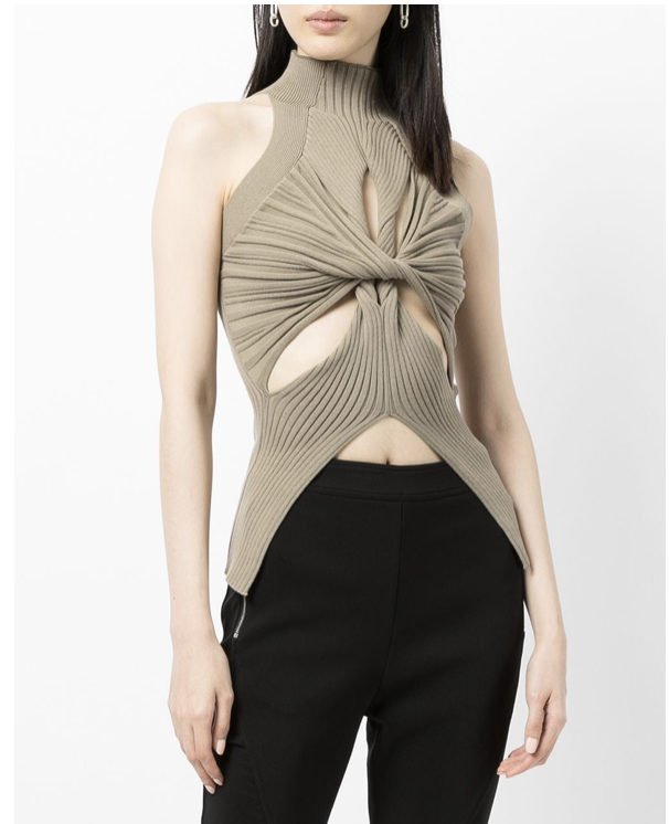 Cheap designer Dion Lee Ribbed Muscular Twist Tank Top
