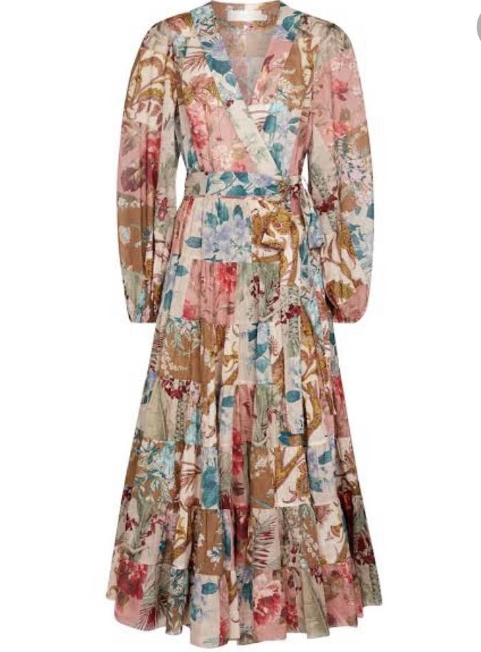 Designer rental Zimmermann Cassia Patchwork Long Dress