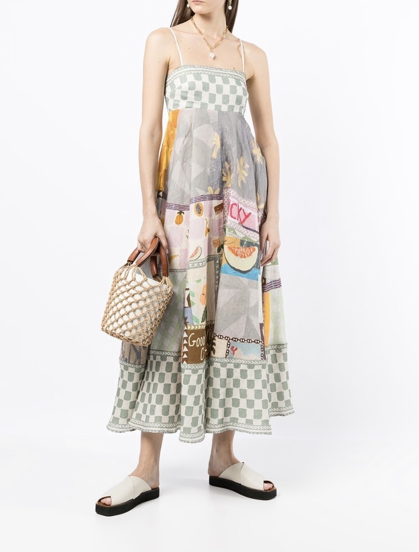 Cheap designer Alemais Emma Gale Patchwork Dress