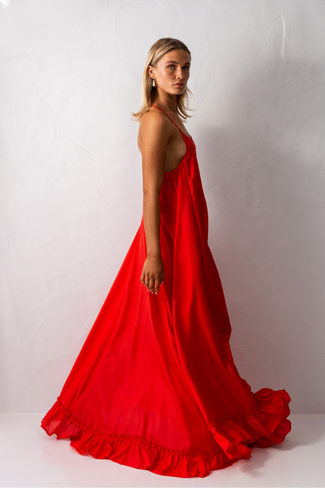 Cheap designer Bird And Knoll Karolina Maxi Red