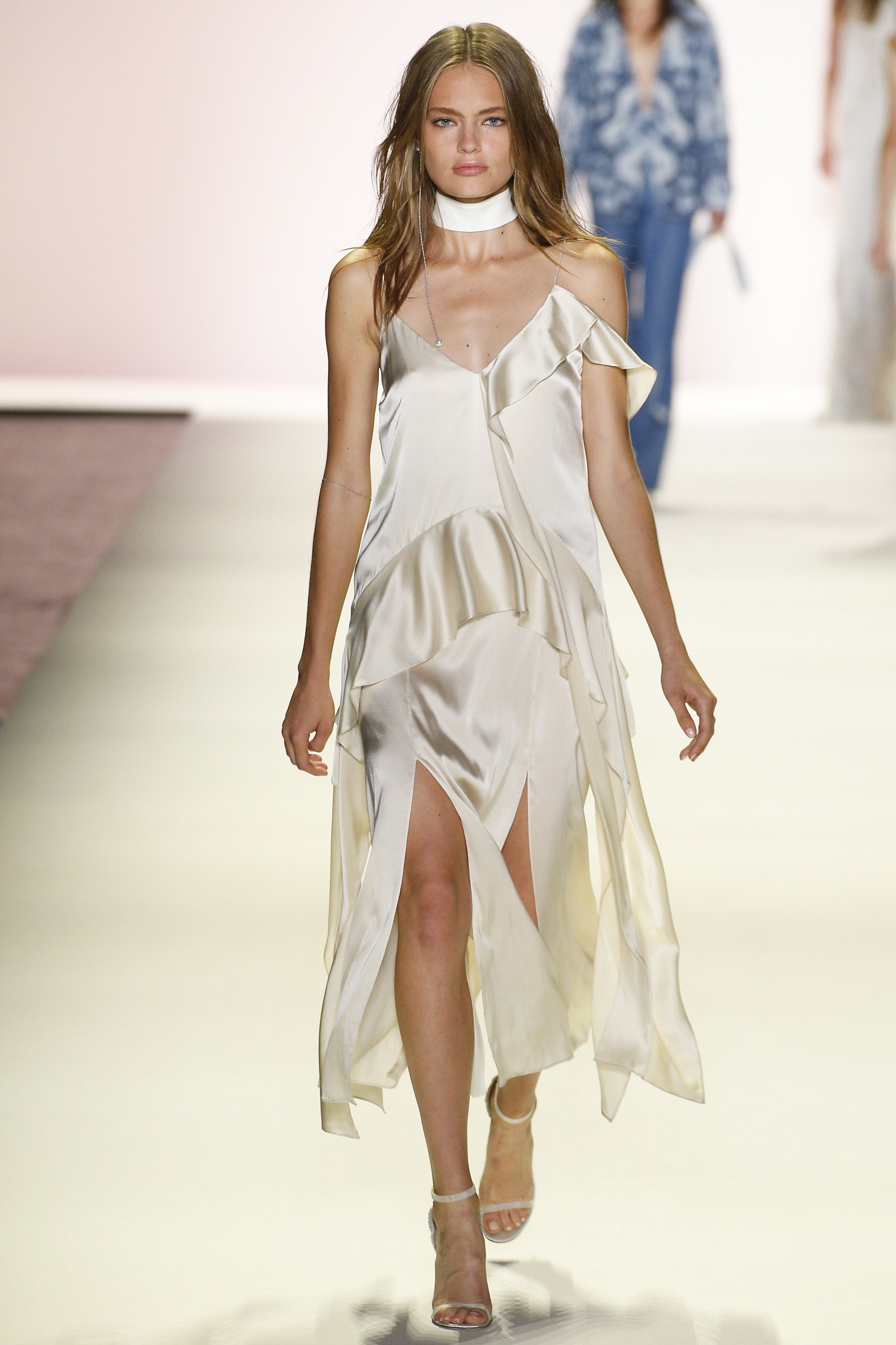 Rental Jonathan Simkhai Silk Ruffle Off The Shoulder Dress