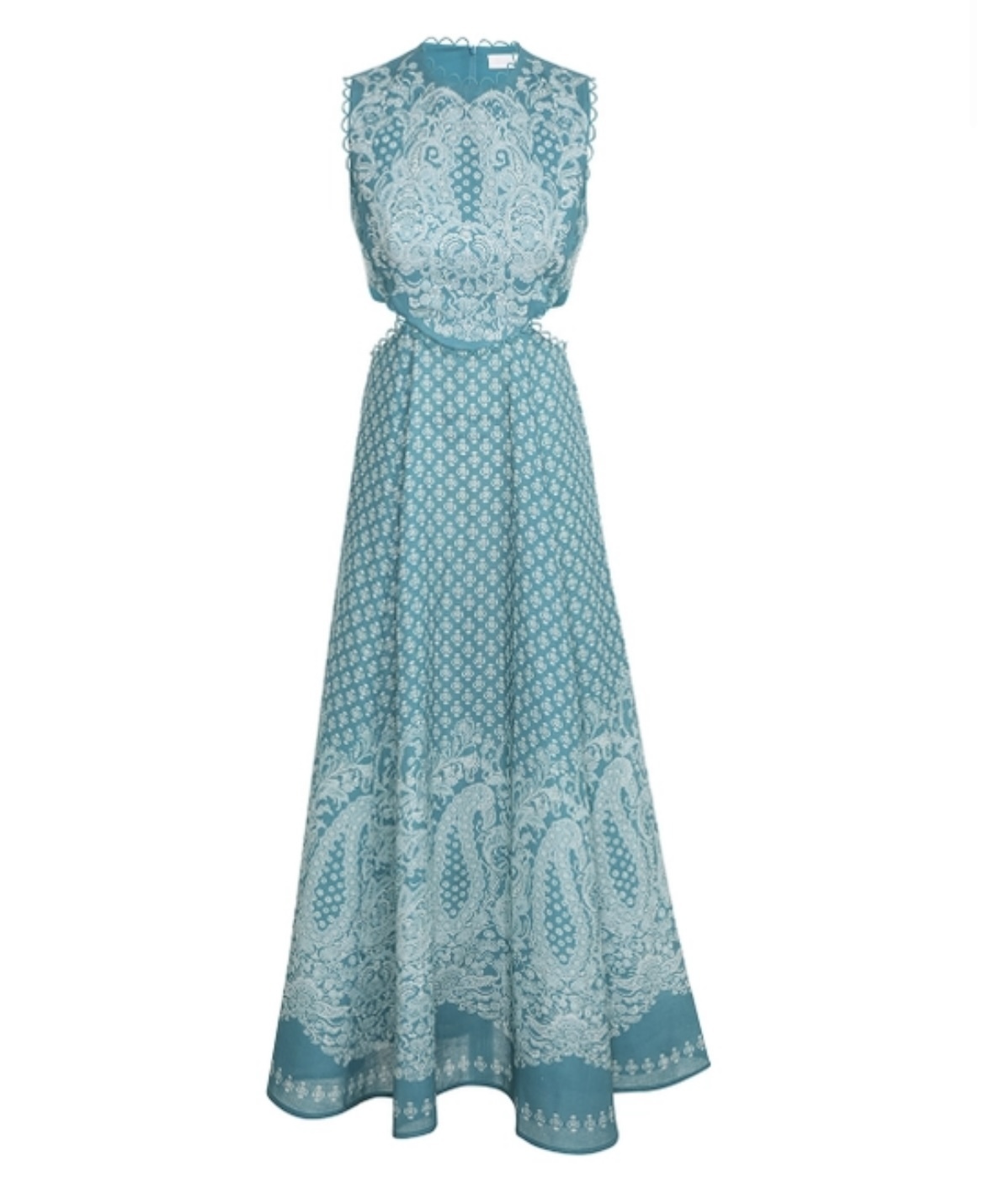 Hire a Zimmermann Jude Paisley Sleeveless Midi Dress
