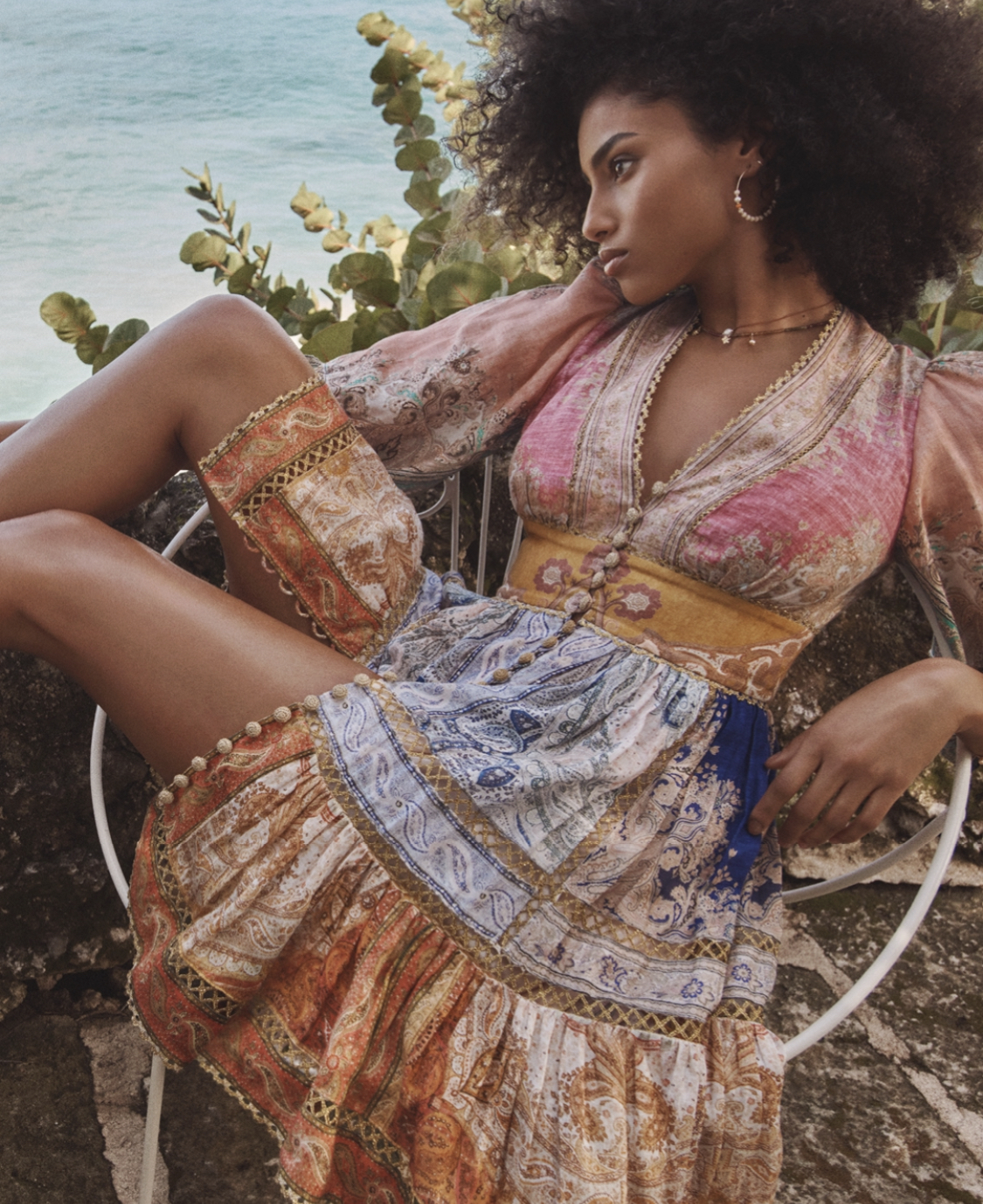 For rent a Zimmermann Anneke Lantern Mini Dress