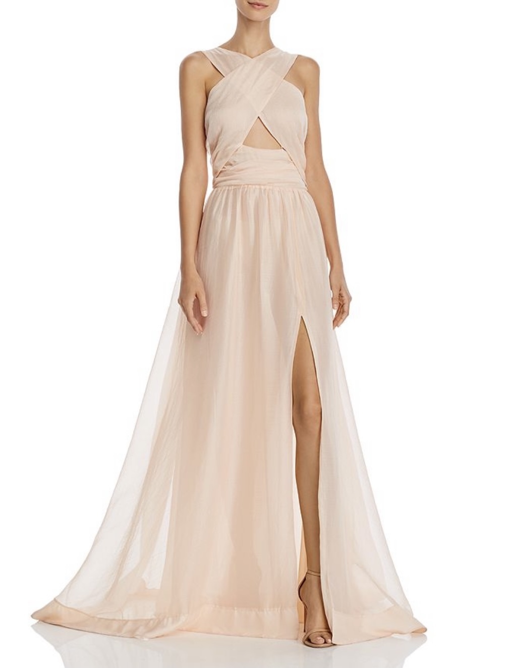 Designer rental Keepsake The Label Keepsake In Knots Crossover Keyhole Gown