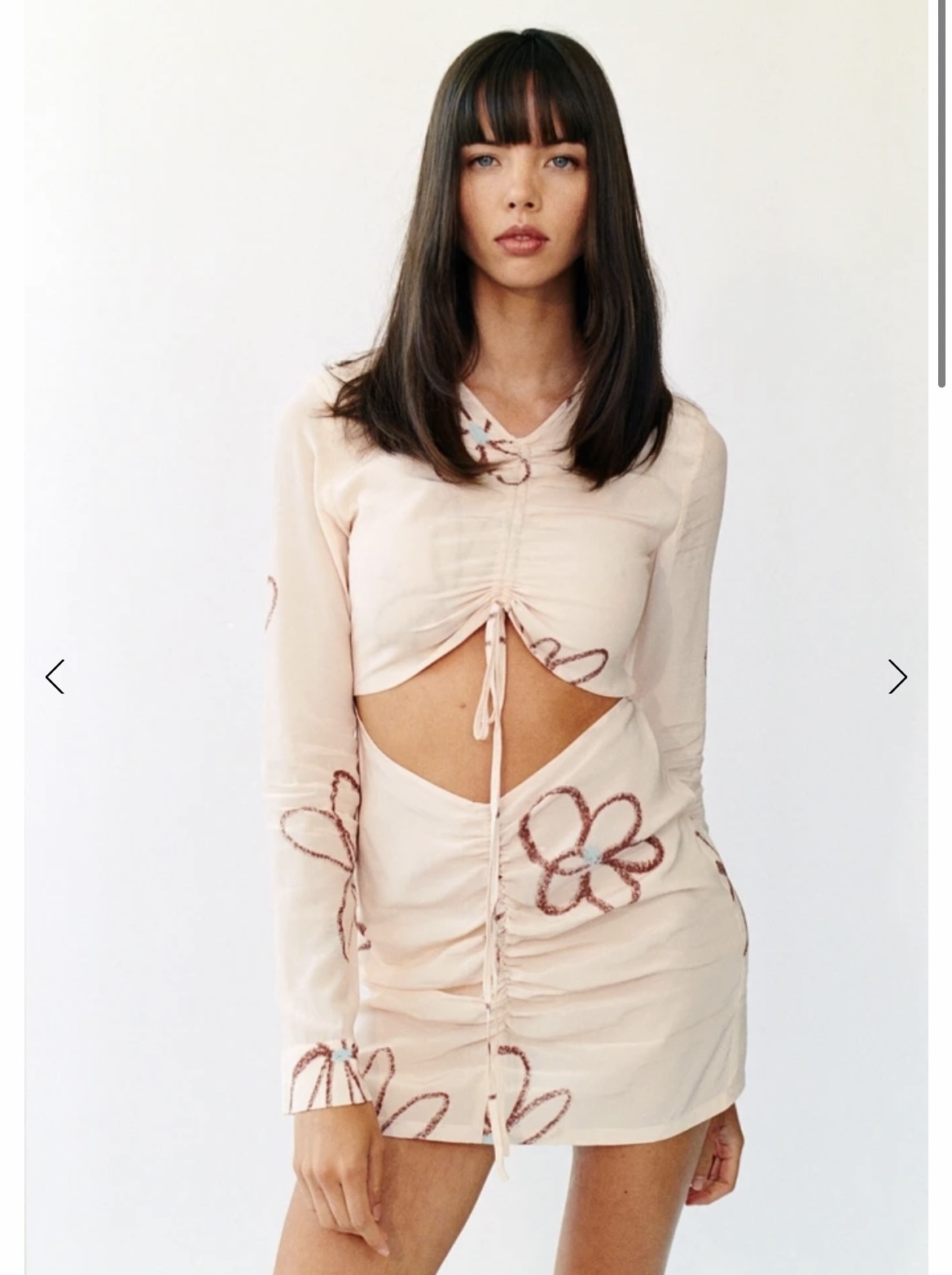 Borrow a With Jean Hermanna Dress / Chalk And Flowers Dress