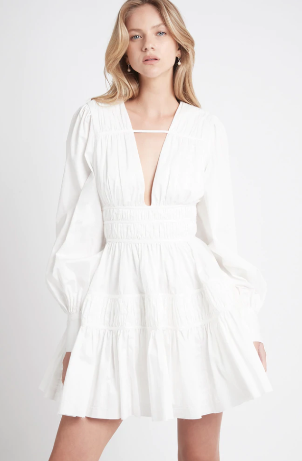 Affordable Aje Fallingwater Gathered Mini Dress